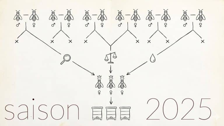 Généalogie & pedigrees des reines inséminées en 2025 aux Ruchers de Cocagne
