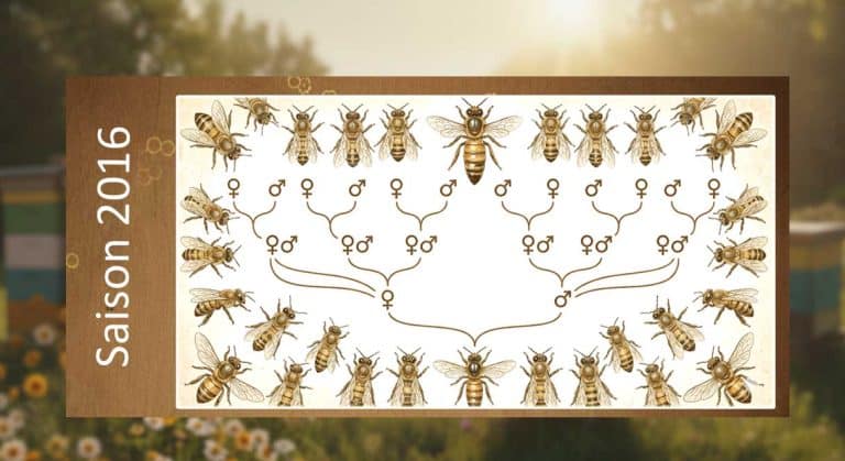 Généalogie & pedigrees des reines inséminées en 2016 aux Ruchers de Cocagne