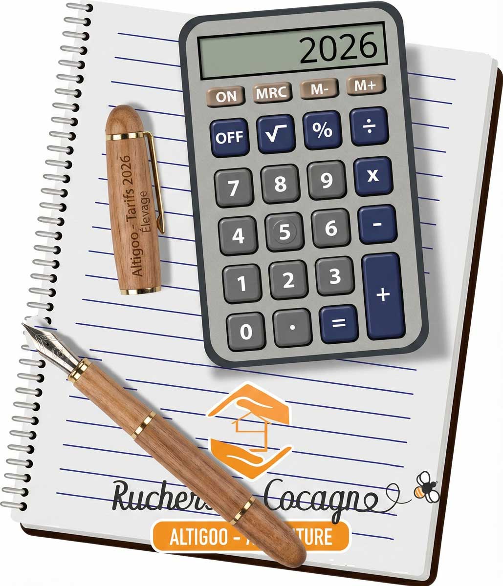 Tarifs des produits d'élevage proposés par les Ruchers de Cocagne